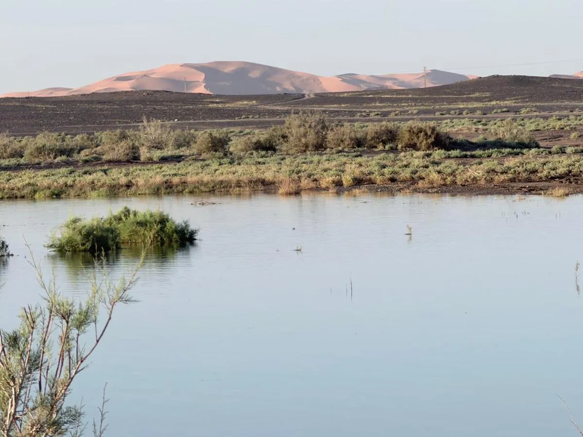 Lago stagionale vicino alle dune di Merzouga